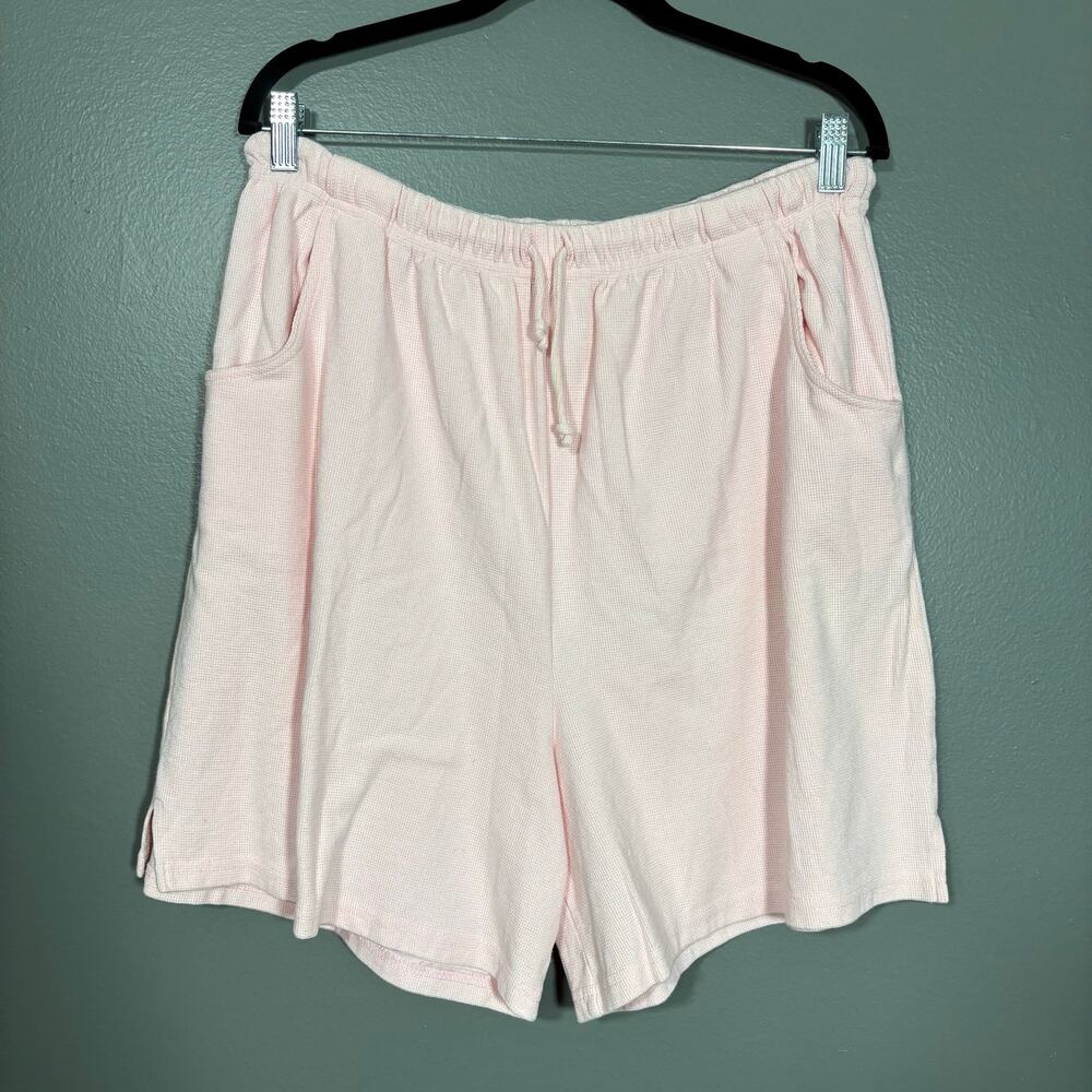Carolina Colours Vintage 90's Pink Elastic Waist Shorts - 18/20 Womens Plus Size